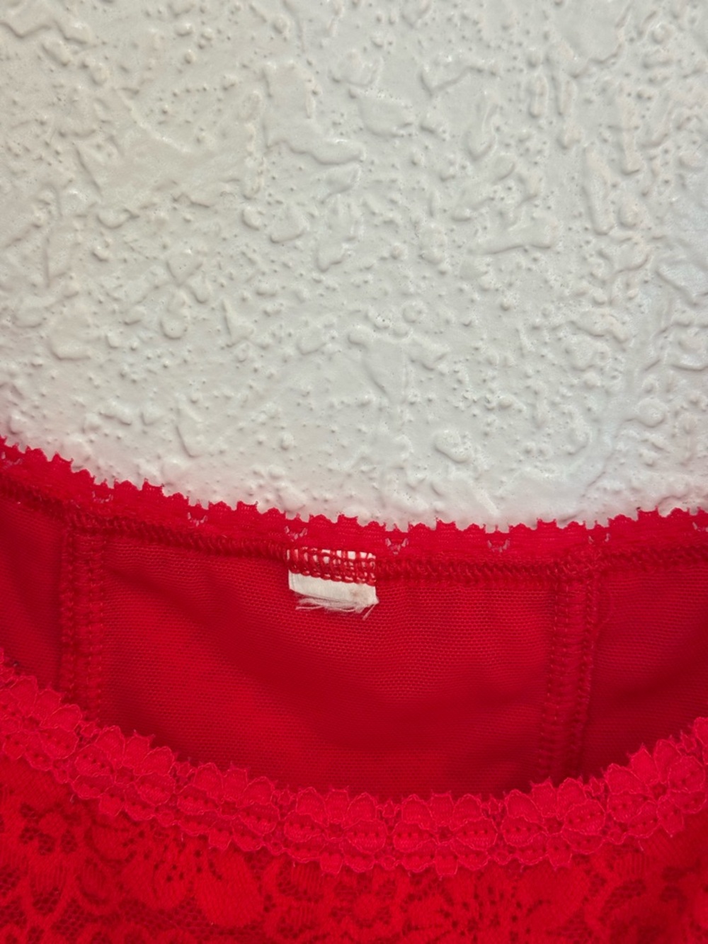 PINK Victoria's Secret Red Floral Lace Tank Top - Picture 5 of 7